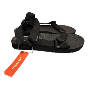 Joe Fresh Strappy Sandals Womens Size 6 Black Adjustable Strap Shoes Casual